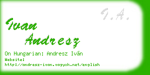 ivan andresz business card
